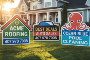 Custom Shaped Yard Signs